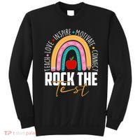 Rock The Test Teach Love Inspire Motivate Connect Sweatshirt thumb 0