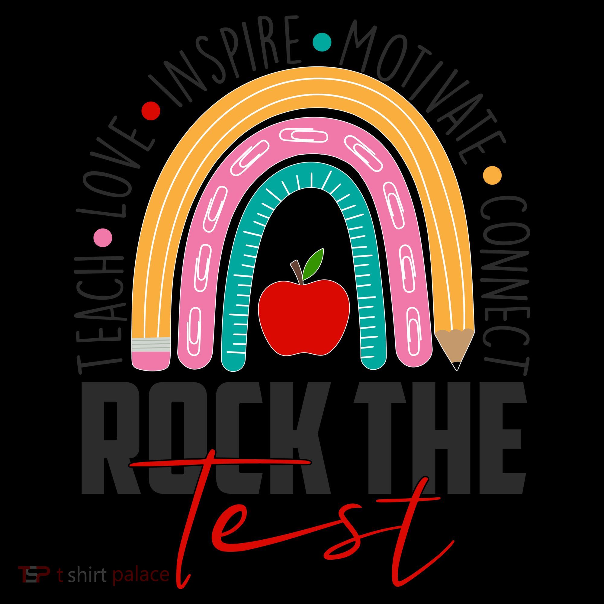 Rock The Test Teach Love Inspire Motivate Connect Coffee Mug
