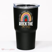 Rock The Test Teach Love Inspire Motivate Connect Tumbler thumb 0