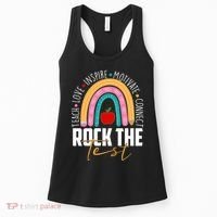 Rock The Test Teach Love Inspire Motivate Connect Women's Tank Top thumb 0