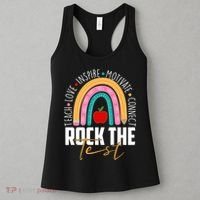 Rock The Test Teach Love Inspire Motivate Connect Women's Tank Top thumb 3