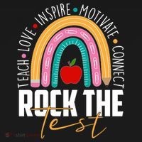 Rock The Test Teach Love Inspire Motivate Connect Baby Bodysuit thumb 2