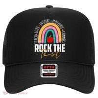 Rock The Test Teach Love Inspire Motivate Connect Hat thumb 0
