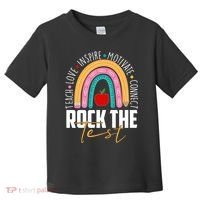 Rock The Test Teach Love Inspire Motivate Connect Toddler T-Shirt thumb 0
