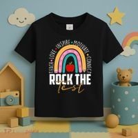 Rock The Test Teach Love Inspire Motivate Connect Toddler T-Shirt thumb 3