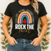 Rock The Test Teach Love Inspire Motivate Connect Women's T-Shirt thumb 2