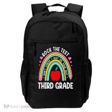 Rock The Test Day 3rd Grade Teacher Third Grade Testing Day Backpack
