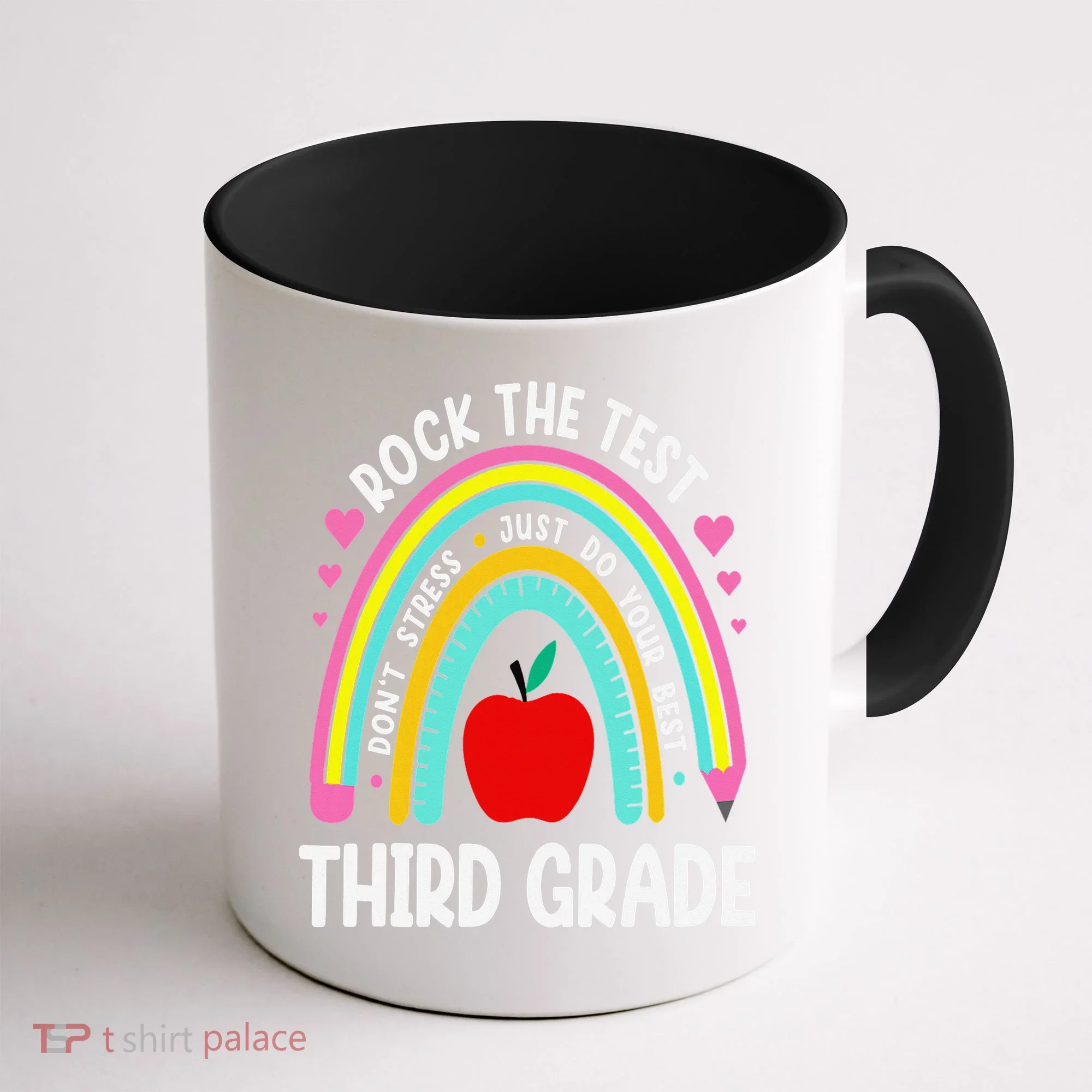 Rock The Test Day 3rd Grade Teacher Third Grade Testing Day Coffee Mug