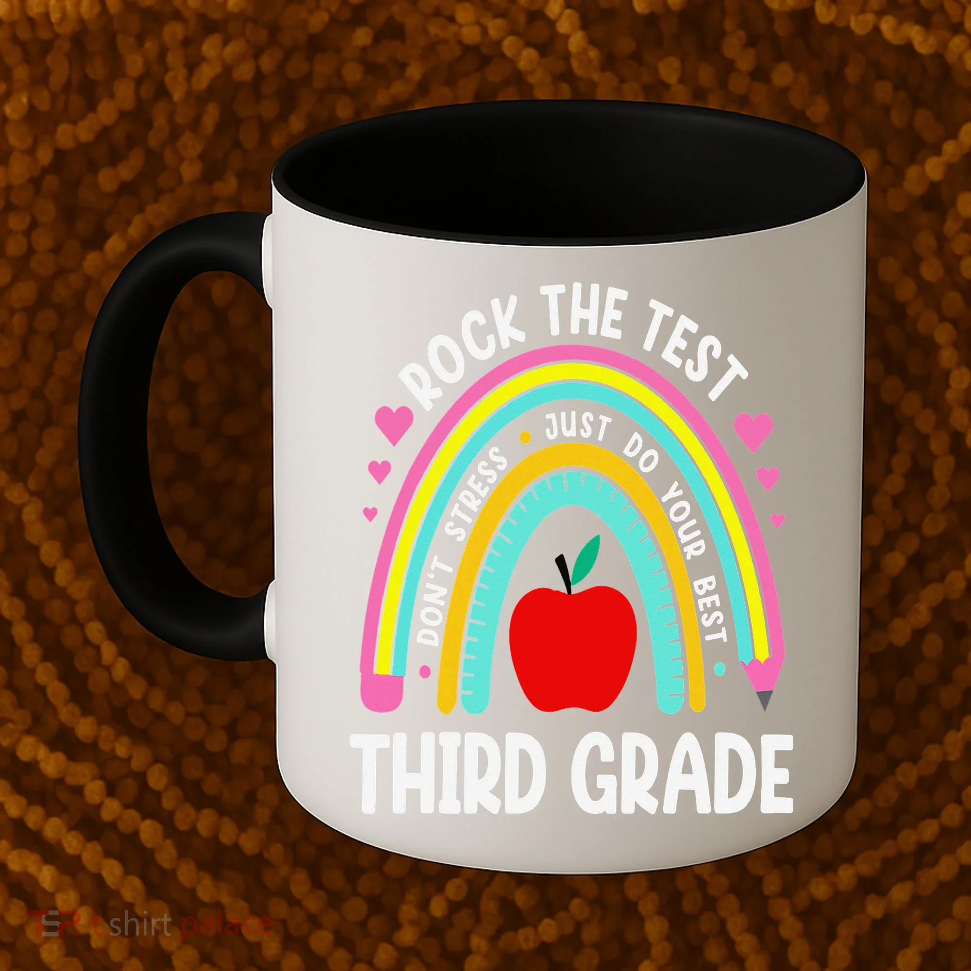 Rock The Test Day 3rd Grade Teacher Third Grade Testing Day Coffee Mug