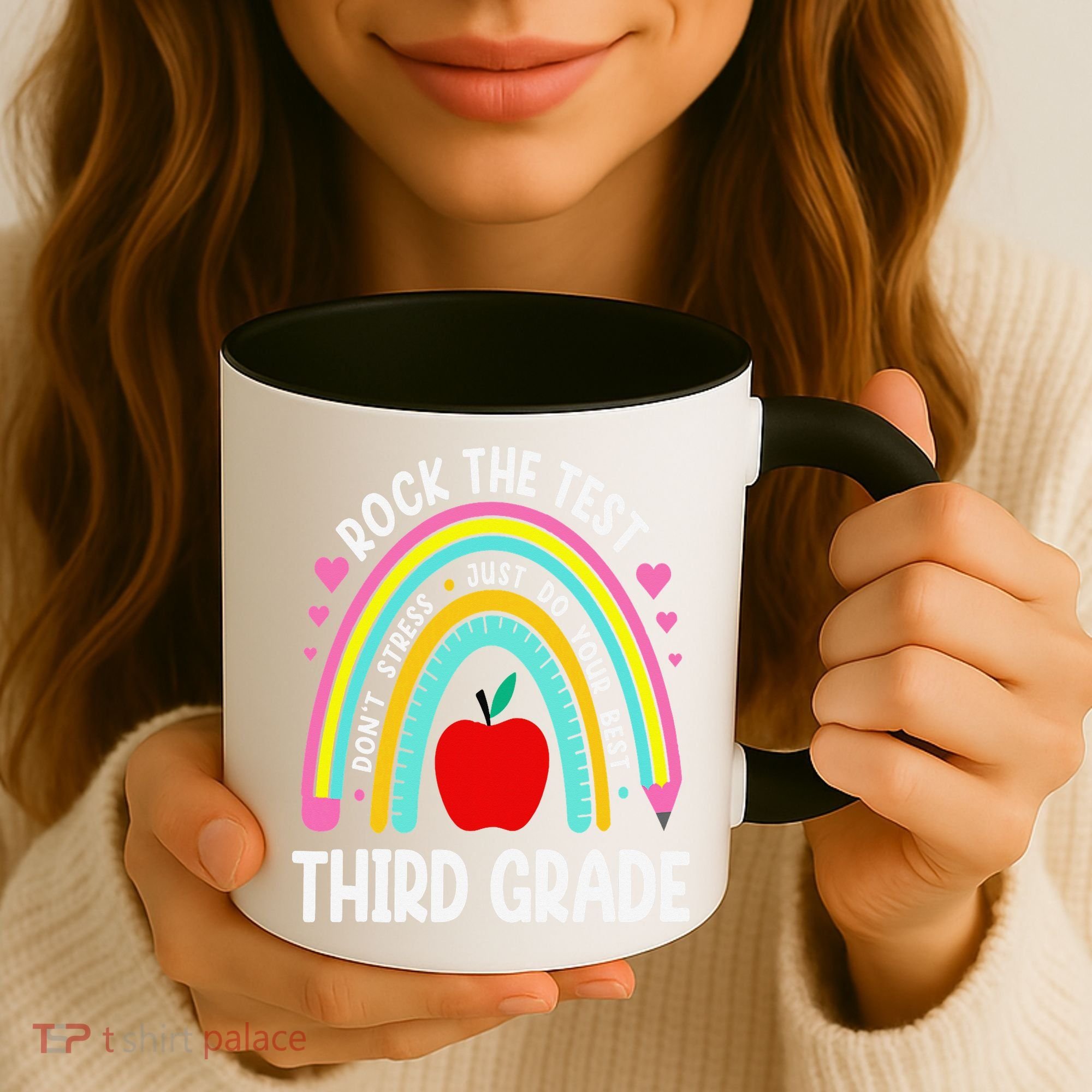Rock The Test Day 3rd Grade Teacher Third Grade Testing Day Coffee Mug