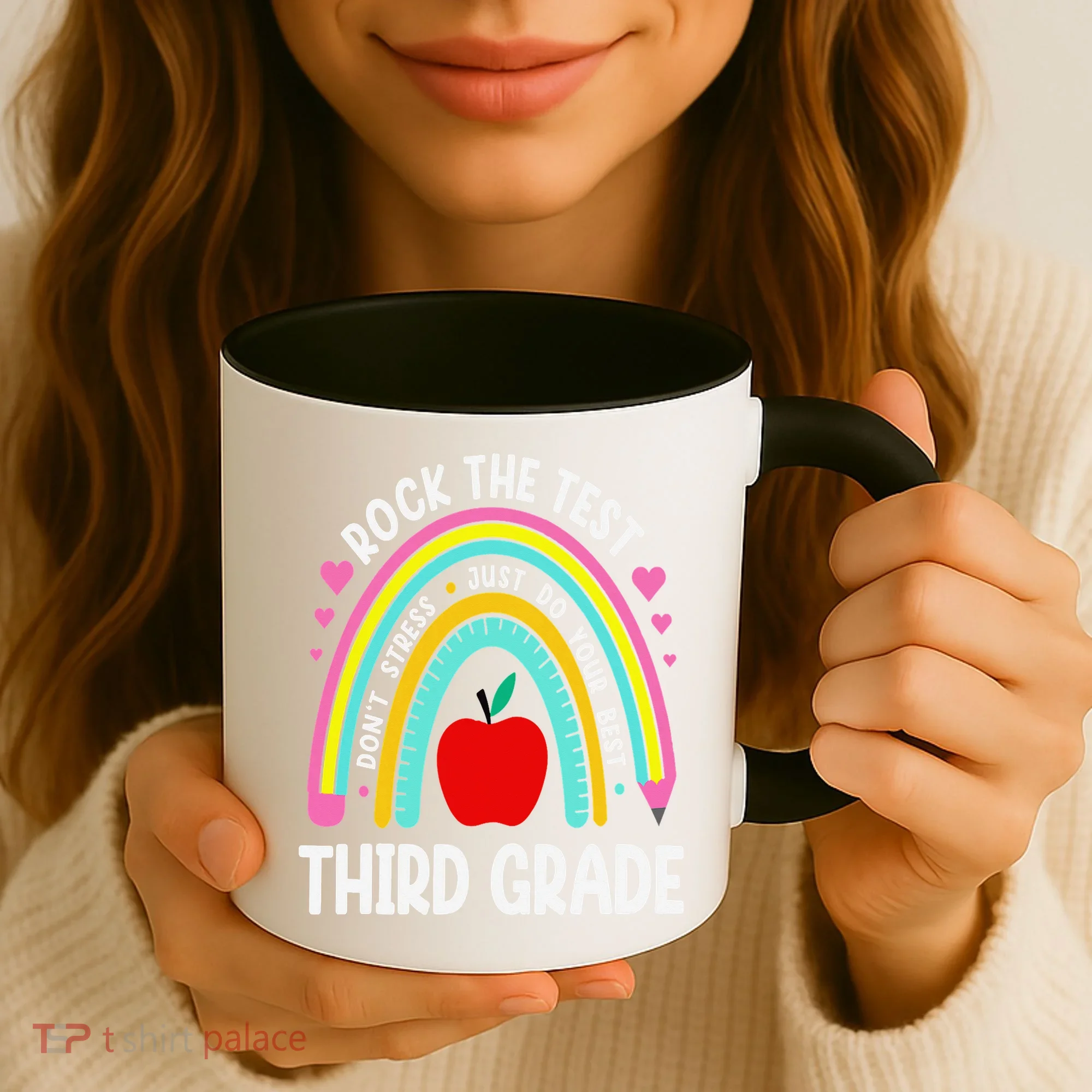 Rock The Test Day 3rd Grade Teacher Third Grade Testing Day Coffee Mug