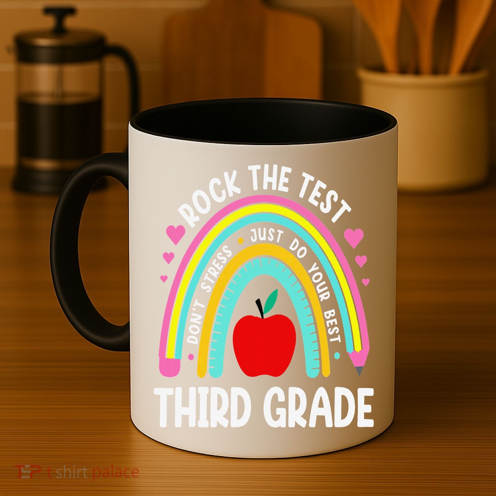 Rock The Test Day 3rd Grade Teacher Third Grade Testing Day Coffee Mug
