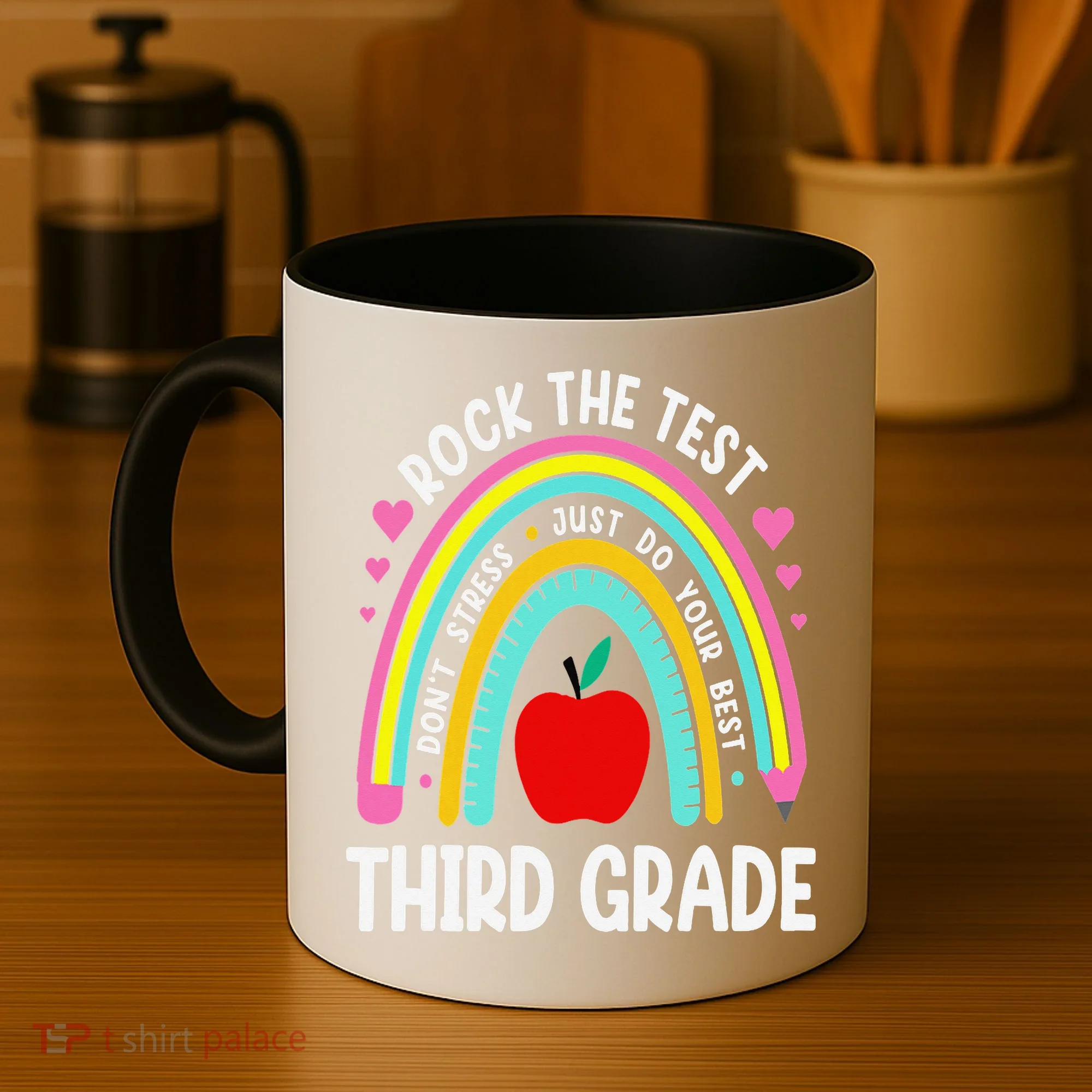 Rock The Test Day 3rd Grade Teacher Third Grade Testing Day Coffee Mug