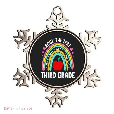Rock The Test Day 3rd Grade Teacher Third Grade Testing Day Ornament