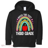 Rock The Test Day 3rd Grade Teacher Third Grade Testing Day Toddler Hoodie thumb 0
