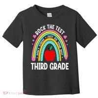 Rock The Test Day 3rd Grade Teacher Third Grade Testing Day Toddler T-Shirt thumb 0
