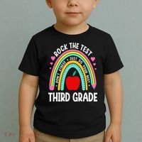 Rock The Test Day 3rd Grade Teacher Third Grade Testing Day Toddler T-Shirt thumb 2
