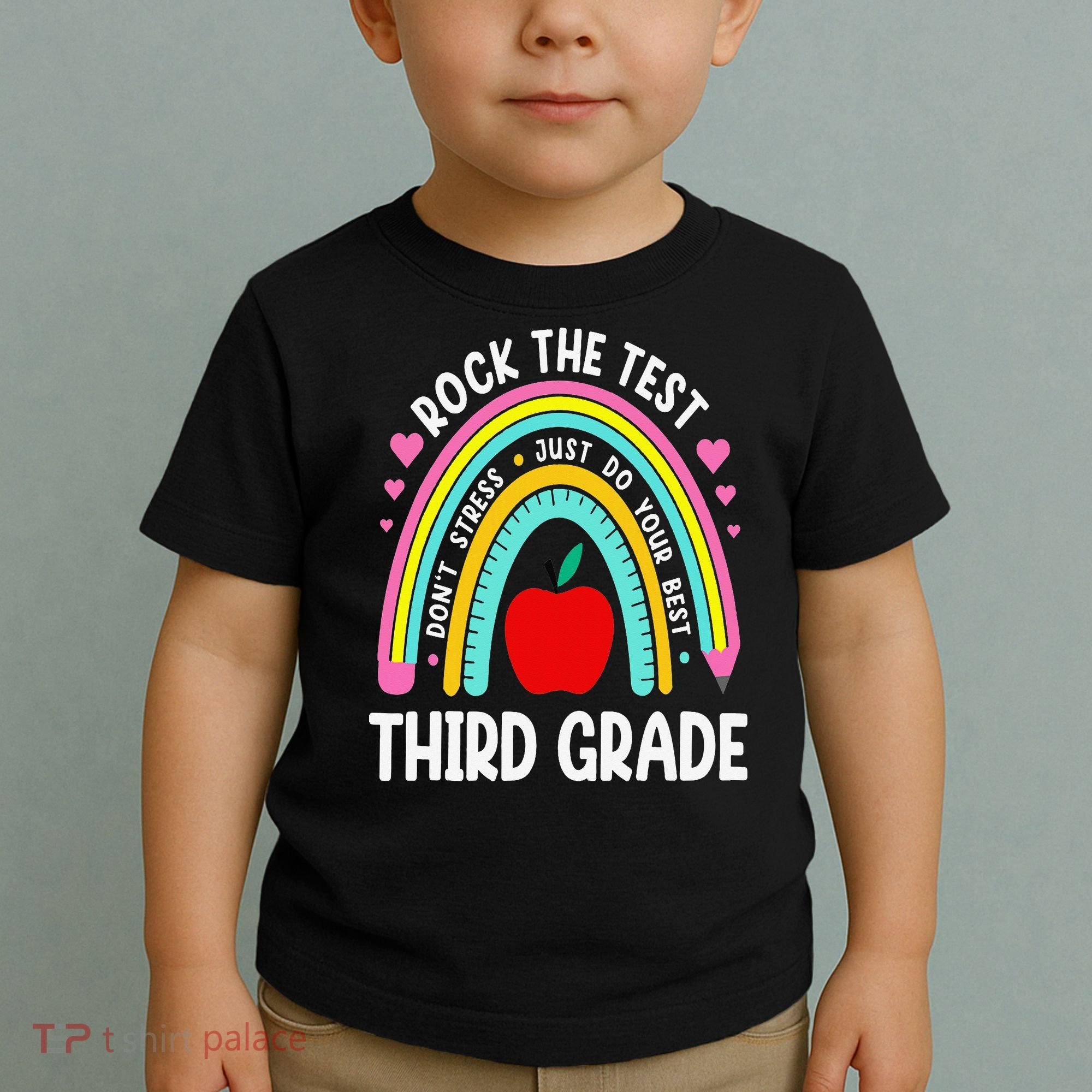 Rock The Test Day 3rd Grade Teacher Third Grade Testing Day Toddler T-Shirt