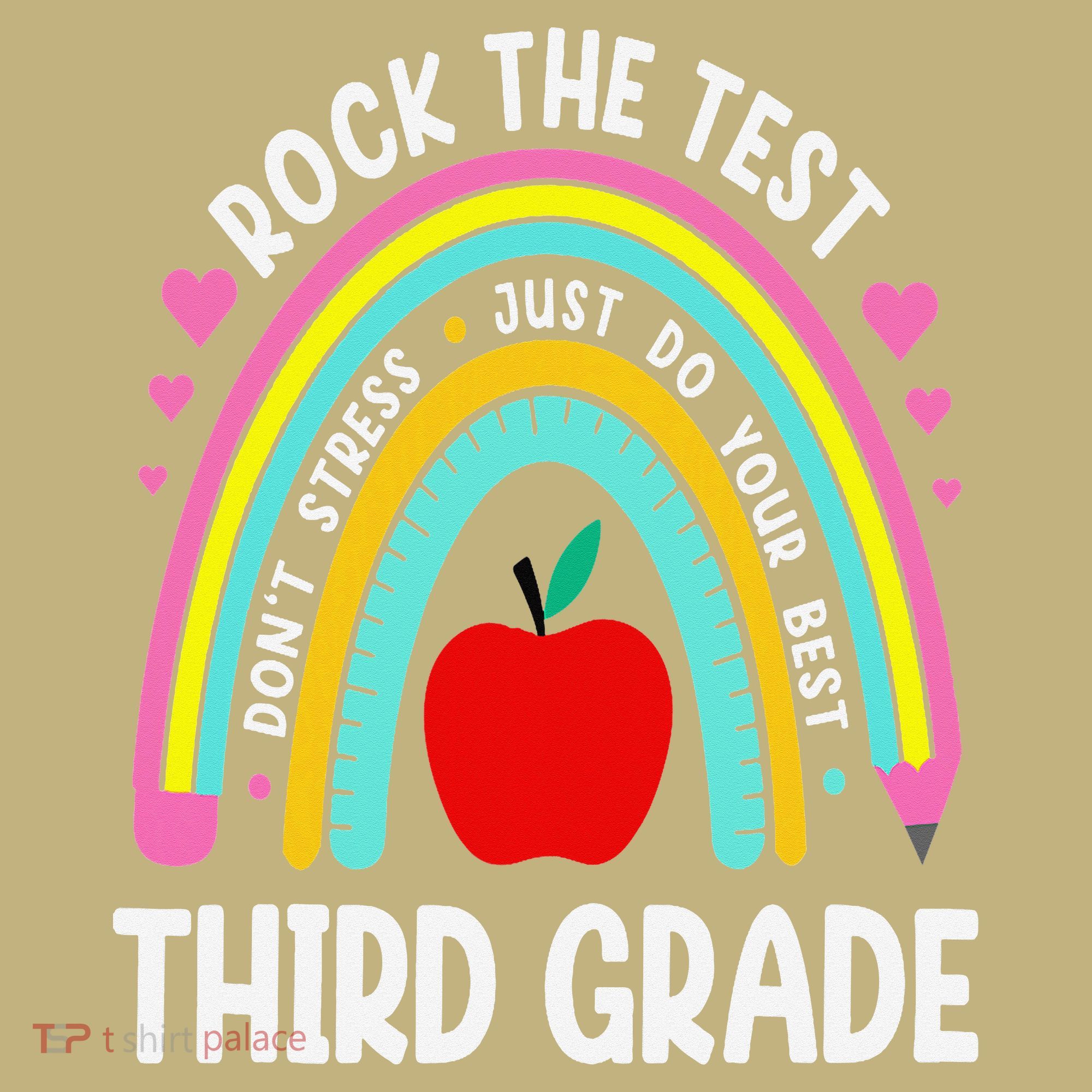 Rock The Test Day 3rd Grade Teacher Third Grade Testing Day Button