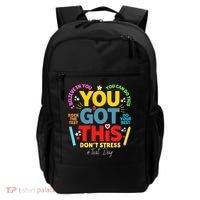 Rock The Test Don't Stress You Got This Teacher Testing Day  Backpack thumb 0