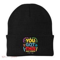 Rock The Test Don't Stress You Got This Teacher Testing Day  Beanie thumb 0
