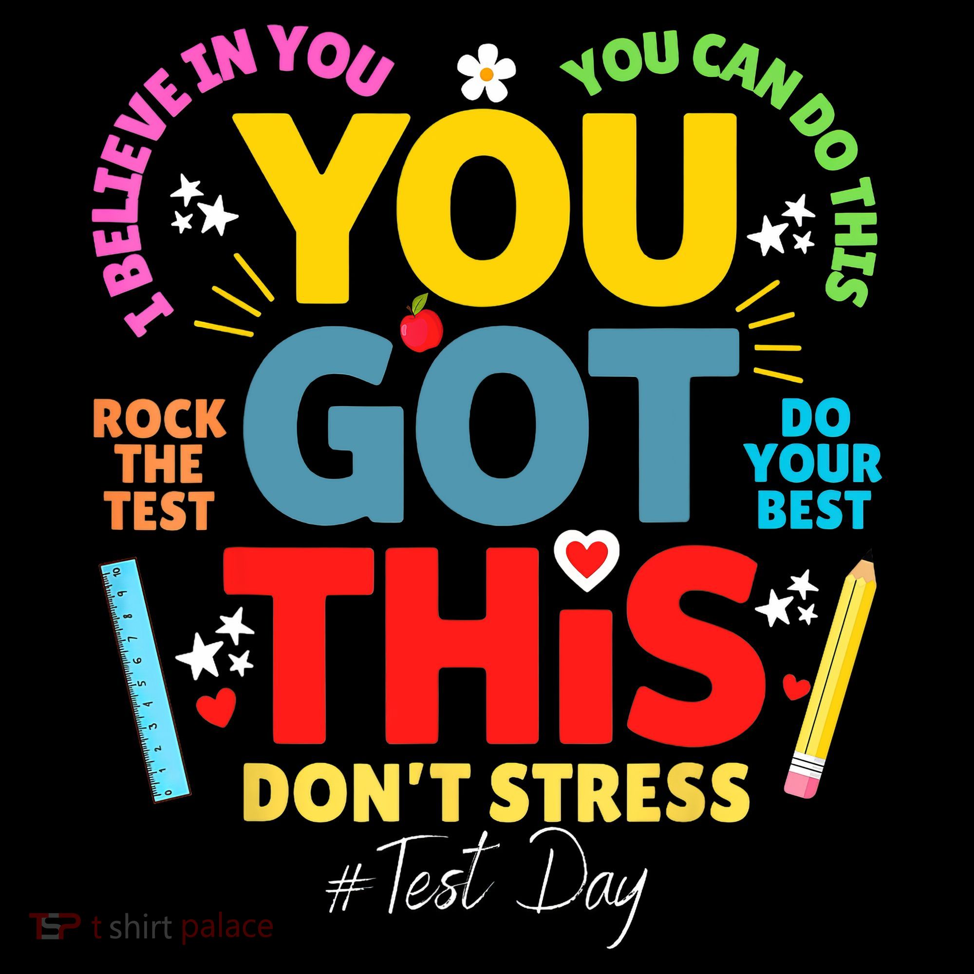 Rock The Test Don't Stress You Got This Teacher Testing Day  Women's Hoodie