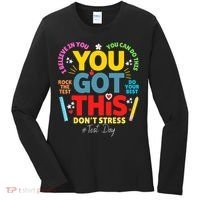 Rock The Test Don't Stress You Got This Teacher Testing Day  Women's Long Sleeve Shirt thumb 0