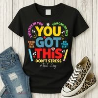 Rock The Test Don't Stress You Got This Teacher Testing Day  Women's T-Shirt thumb 3