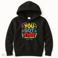 Rock The Test Don't Stress You Got This Teacher Testing Day  Kids Hoodie thumb 0