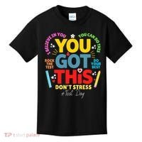 Rock The Test Don't Stress You Got This Teacher Testing Day  Kids T-Shirt thumb 0
