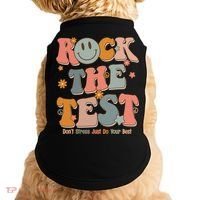 Rock The Test Dont Stress Just Do Your Best Doggie Tank thumb 0