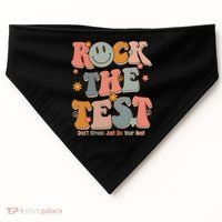 Rock The Test Dont Stress Just Do Your Best USA-Made Doggie Bandana thumb 0
