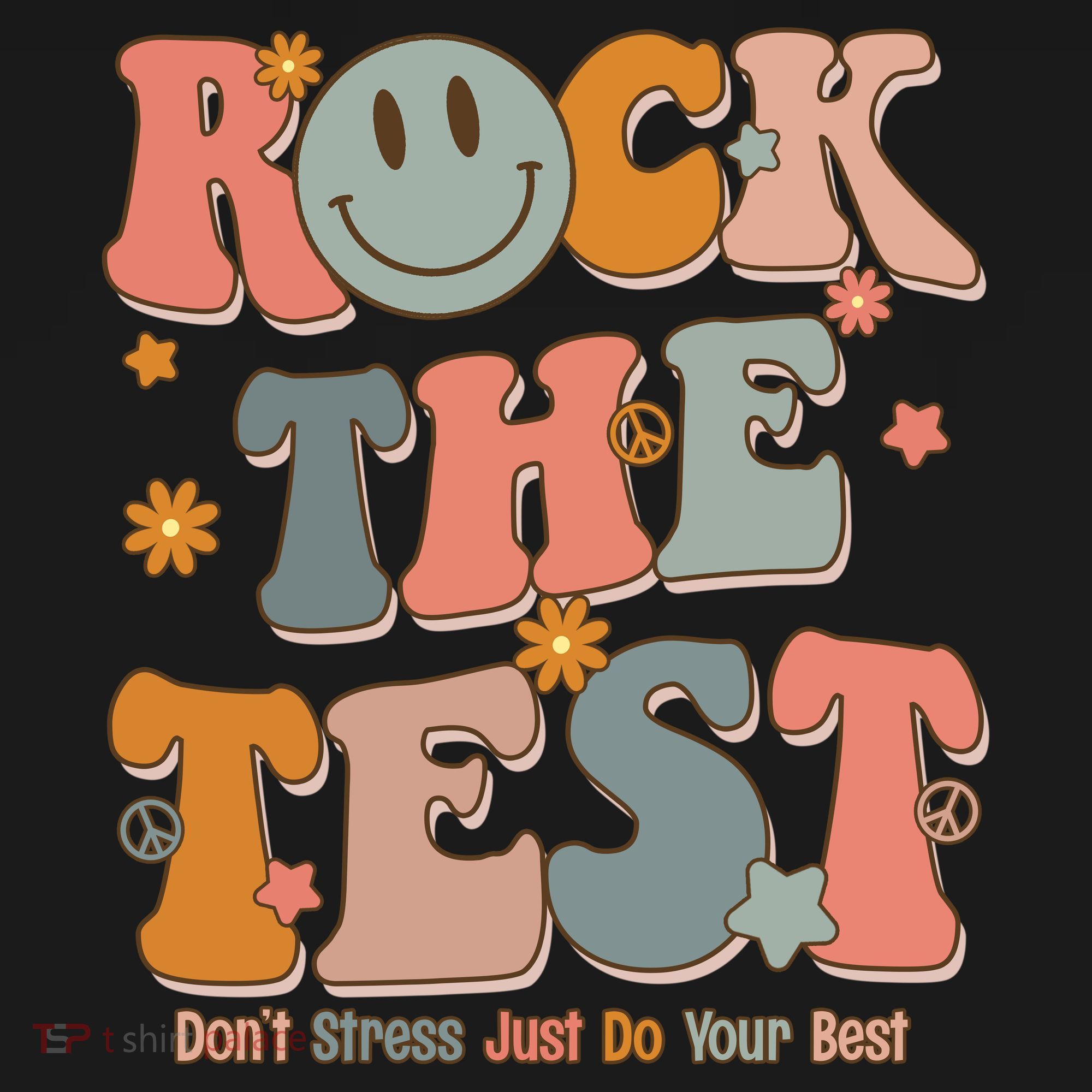 Rock The Test Dont Stress Just Do Your Best Women's Tank Top