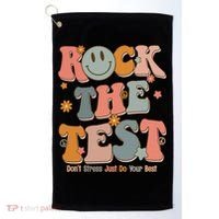 Rock The Test Dont Stress Just Do Your Best Golf Towel thumb 0