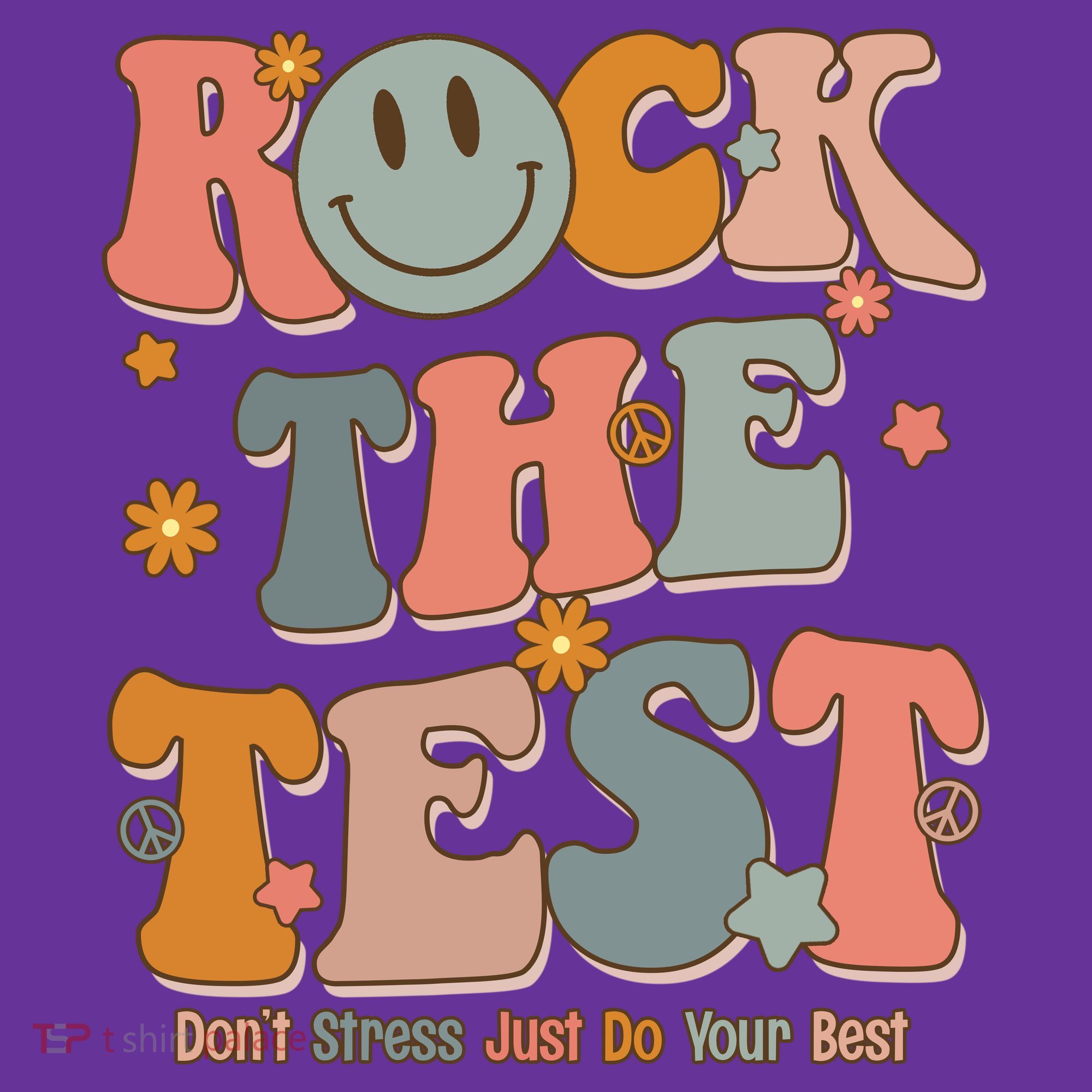 Rock The Test Dont Stress Just Do Your Best Long Sleeve Shirt
