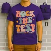 Rock The Test Dont Stress Just Do Your Best T-Shirt thumb 6