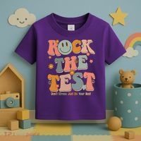 Rock The Test Dont Stress Just Do Your Best Toddler T-Shirt thumb 3