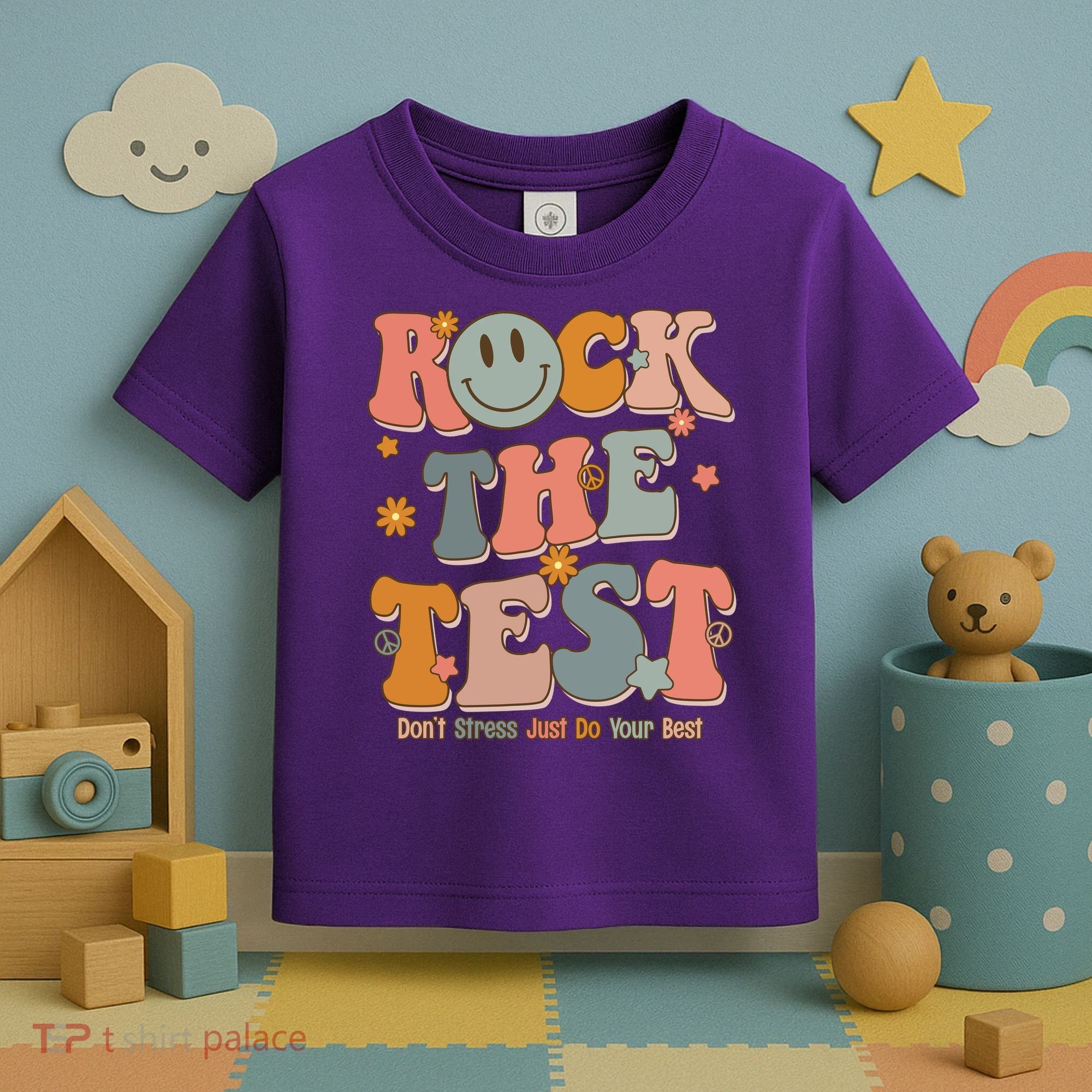 Rock The Test Dont Stress Just Do Your Best Toddler T-Shirt