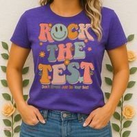 Rock The Test Dont Stress Just Do Your Best Women's T-Shirt thumb 2