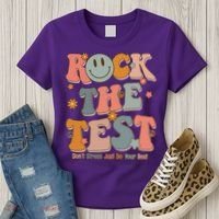 Rock The Test Dont Stress Just Do Your Best Women's T-Shirt thumb 3