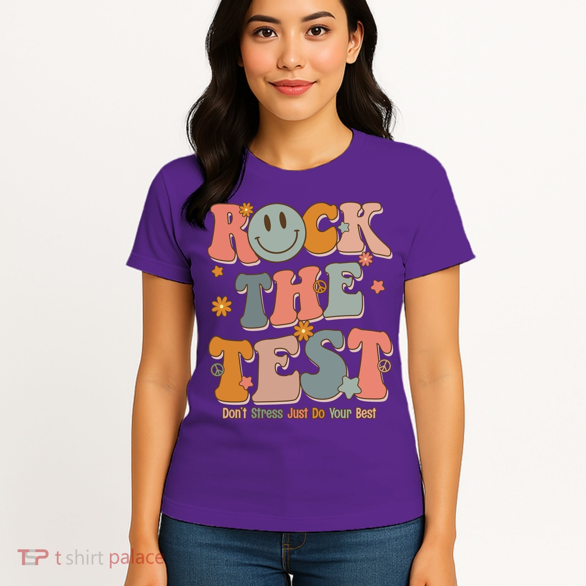 Rock The Test Dont Stress Just Do Your Best Women's T-Shirt