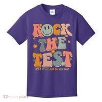 Rock The Test Dont Stress Just Do Your Best Kids T-Shirt thumb 0