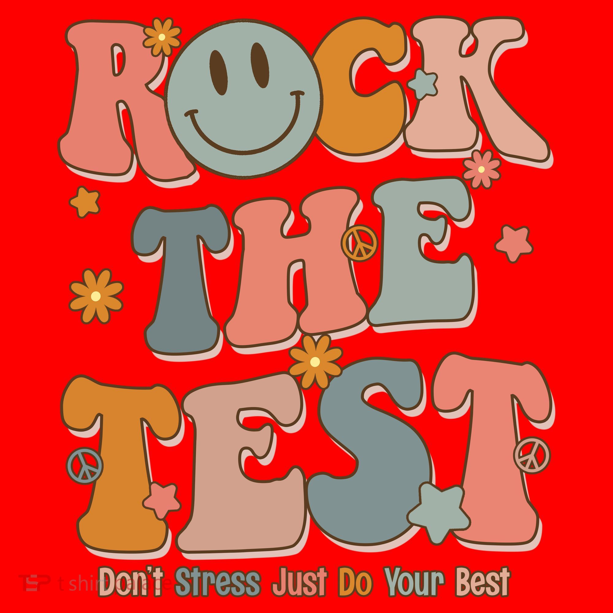 Rock The Test Dont Stress Just Do Your Best Santa Hat
