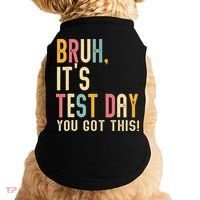 Rock The Test Dont Stress Motivational Student Teacher Doggie Tank thumb 0