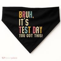Rock The Test Dont Stress Motivational Student Teacher USA-Made Doggie Bandana thumb 0