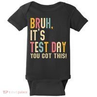 Rock The Test Dont Stress Motivational Student Teacher Baby Bodysuit thumb 0