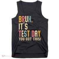 Rock The Test Dont Stress Motivational Student Teacher Tank Top thumb 0