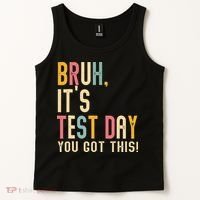 Rock The Test Dont Stress Motivational Student Teacher Tank Top thumb 2