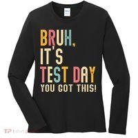 Rock The Test Dont Stress Motivational Student Teacher Women's Long Sleeve Shirt thumb 0