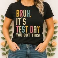 Rock The Test Dont Stress Motivational Student Teacher Women's T-Shirt thumb 2